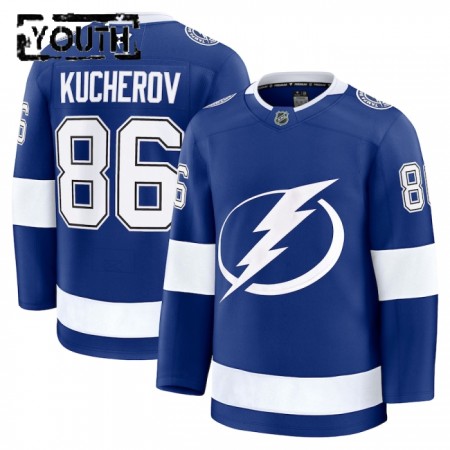 Tampa Bay Lightning Dresy Fanatics Premium Nikita Kucherov 2024-25 Modrý Domácí - Dětské